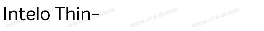 Intelo Thin字体转换